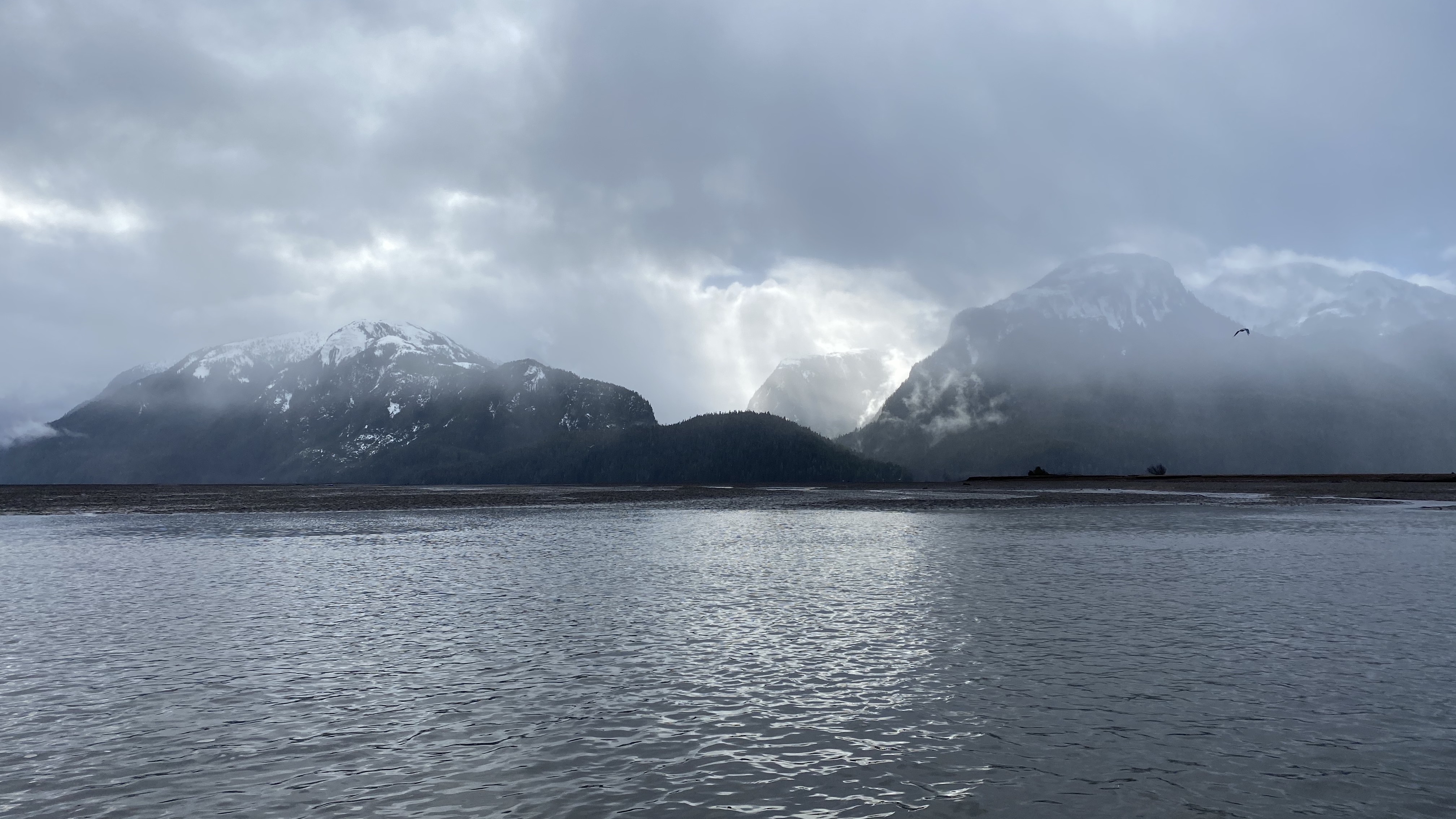 The Skeena river and the mountain