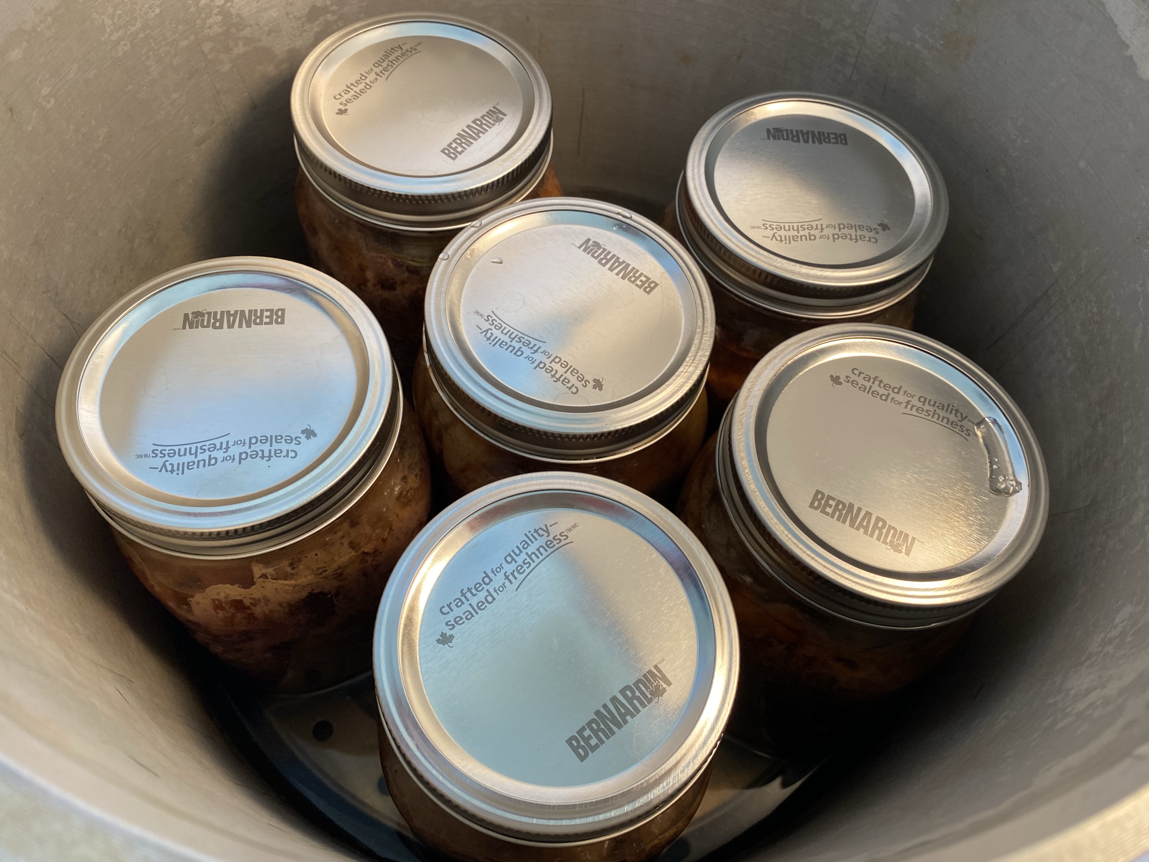 1/2 a case of 1L jars of wan in the pressure cooker